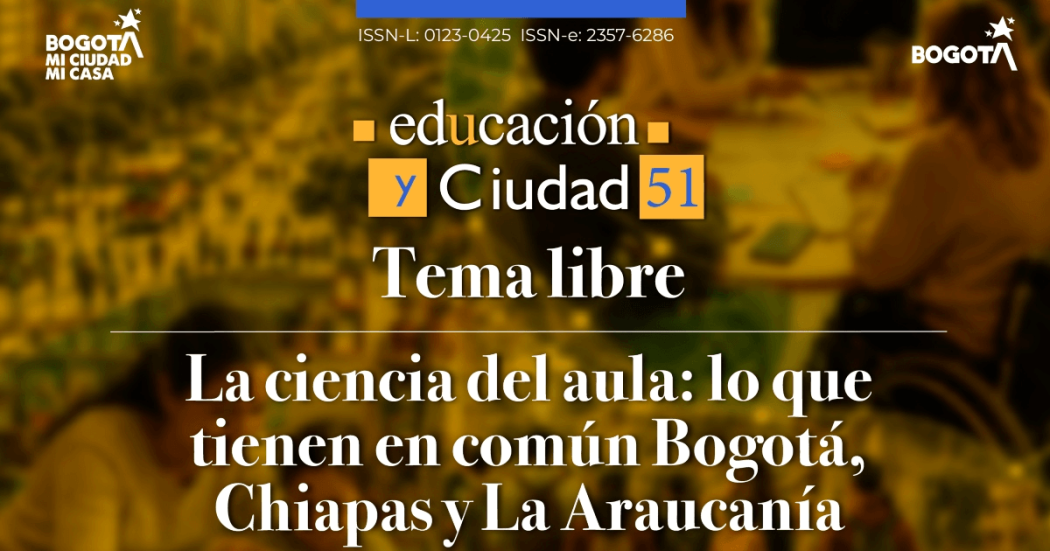 Imagen gráfica con el texto Educación y Ciudad tema libre 