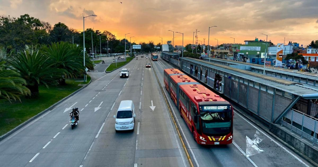 Foto de una vía de Bogotá