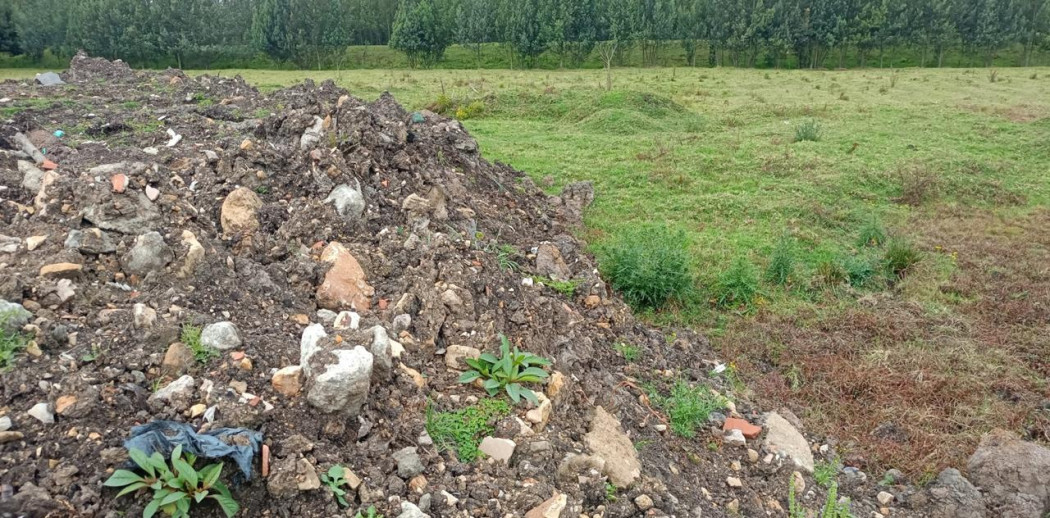 Disposición de residuos de construcción y demolición en un predio