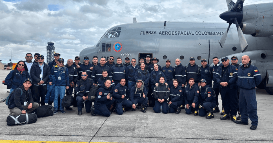 Equipo USAR de los Bomberos de Bogotá.