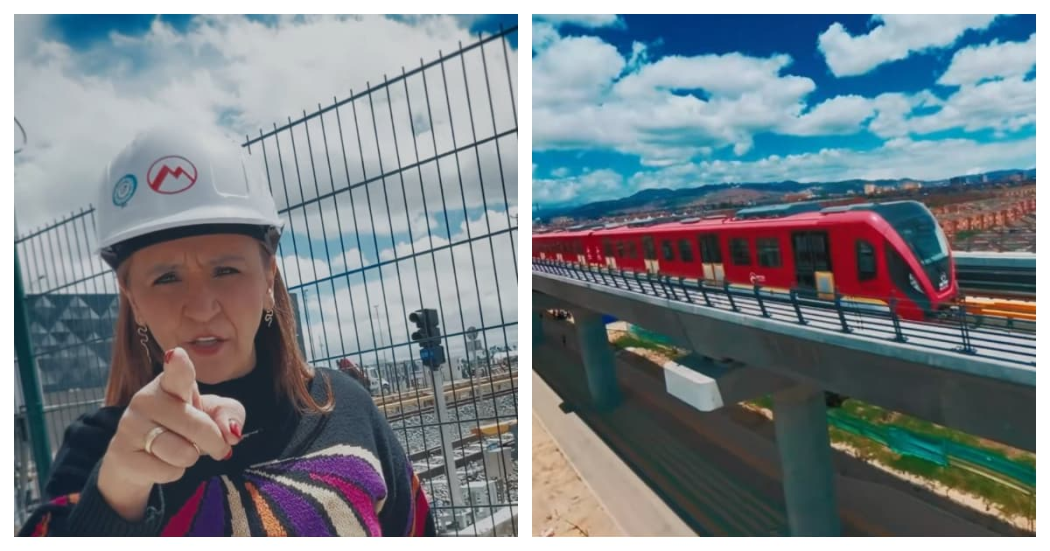 Foto de la La Profe Mónica y de un tren del Metro 