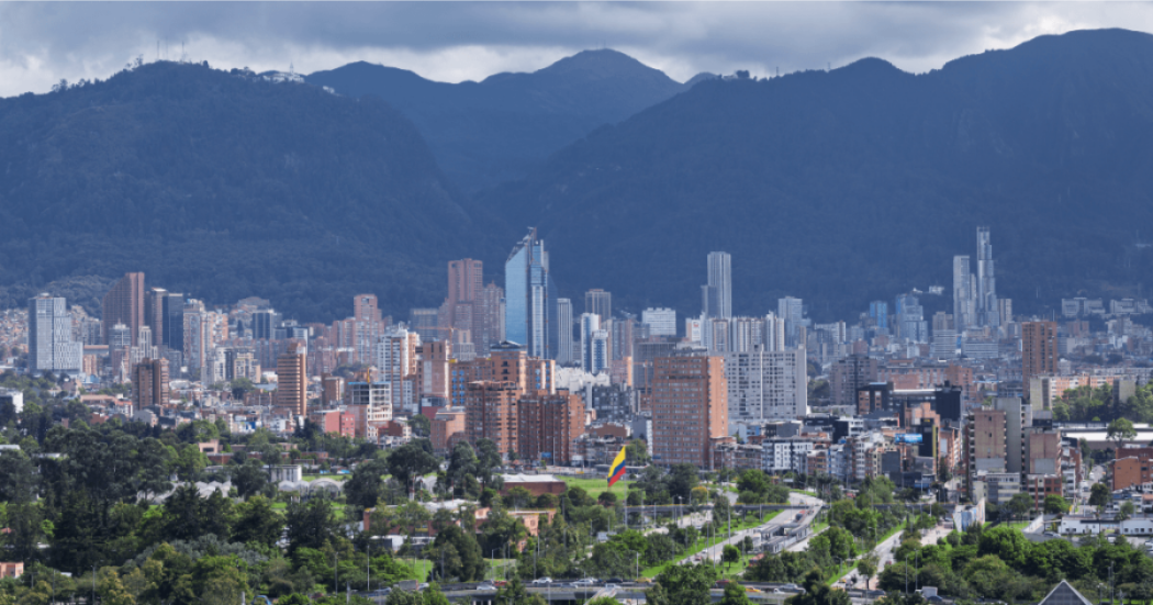 Imagen panorámica de Bogotá.