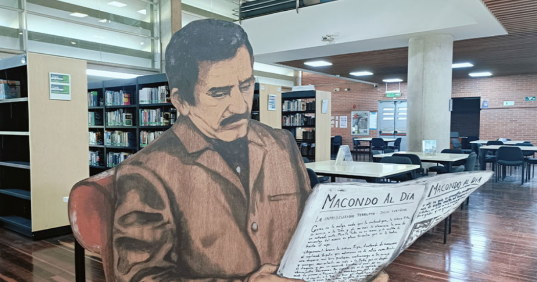 Imagen de Gabo en formato grande en Bibliotecas Públicas de Bogotá