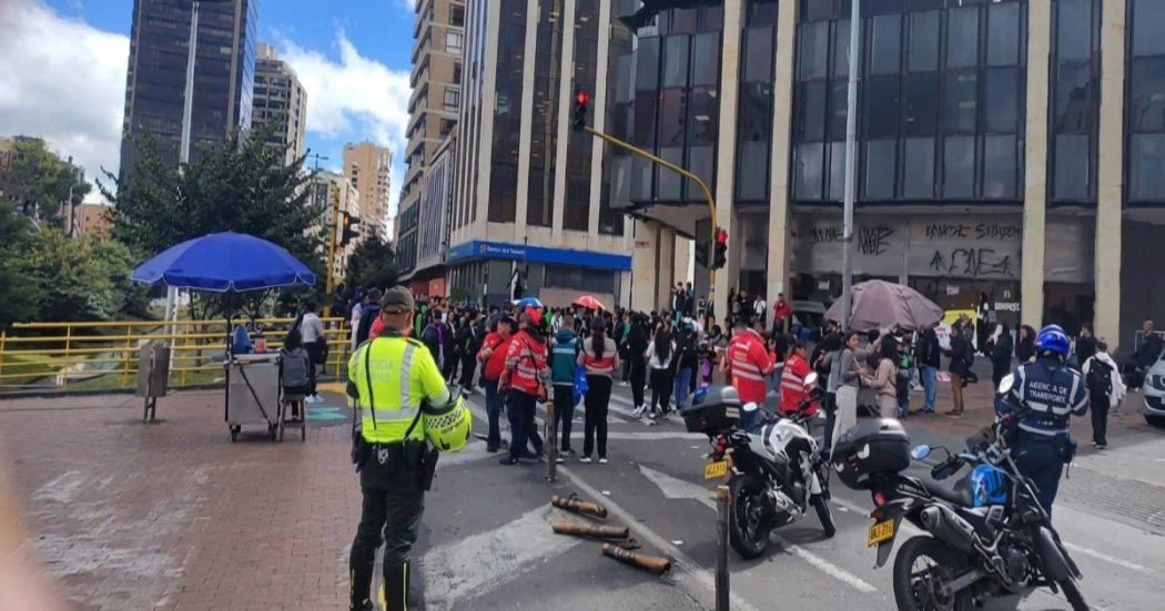 Foto de manifestaciones en Bogotá 
