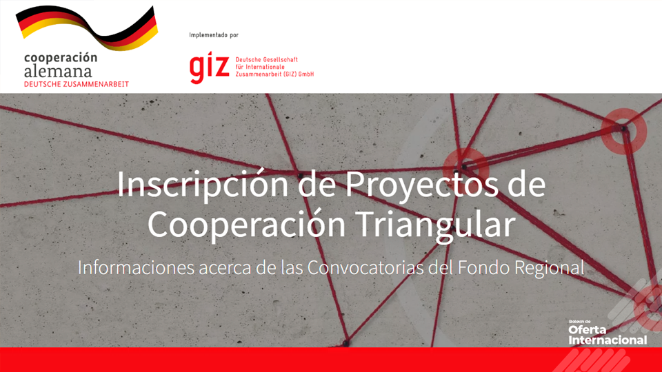 Convocatoria para proyectos de cooperación triangular