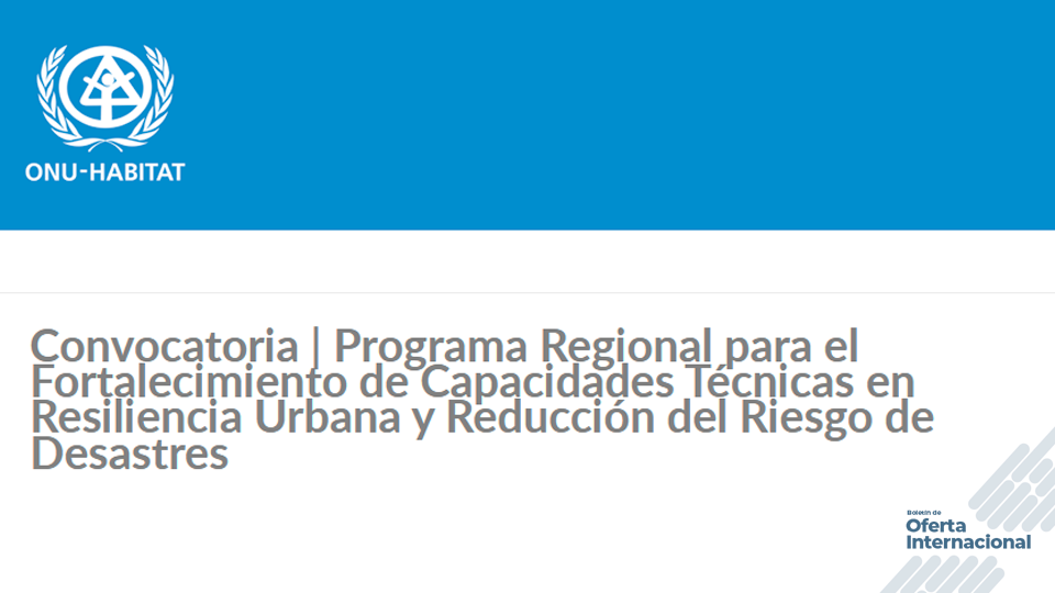 Programa regional de ONU-Habitat sobre resiliencia urbana