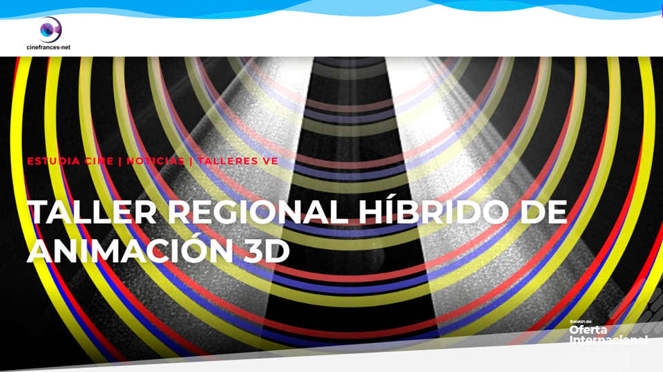 Taller regional gratuito de animación 3D para creadores