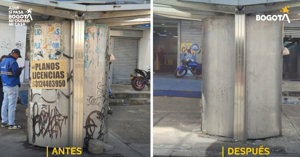 Foto de un quiosco del IPES recuperado tras hechos de vandalismo.