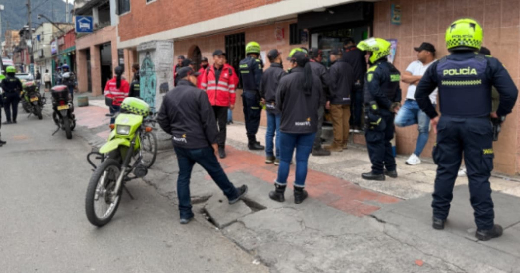 Foto de operativo en le barrio Siete de Agosto en Bogotá.