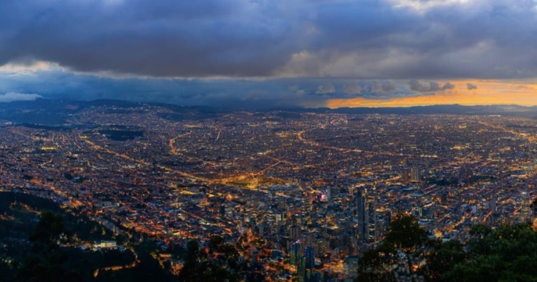 Foto panorámica de Bogotá.