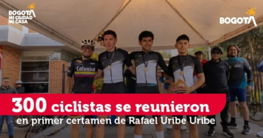 Foto del certamen ciclístico en Rafael Uribe Uribe, al suroriente de Bogotá.