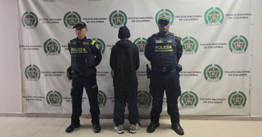 Foto del hombre capturado tras lesionar con arma blanca a ciudadano en Bogotá.
