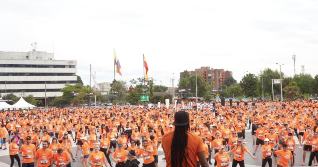 Foto de atletas de la carrera Bodytech en Bogotá.
