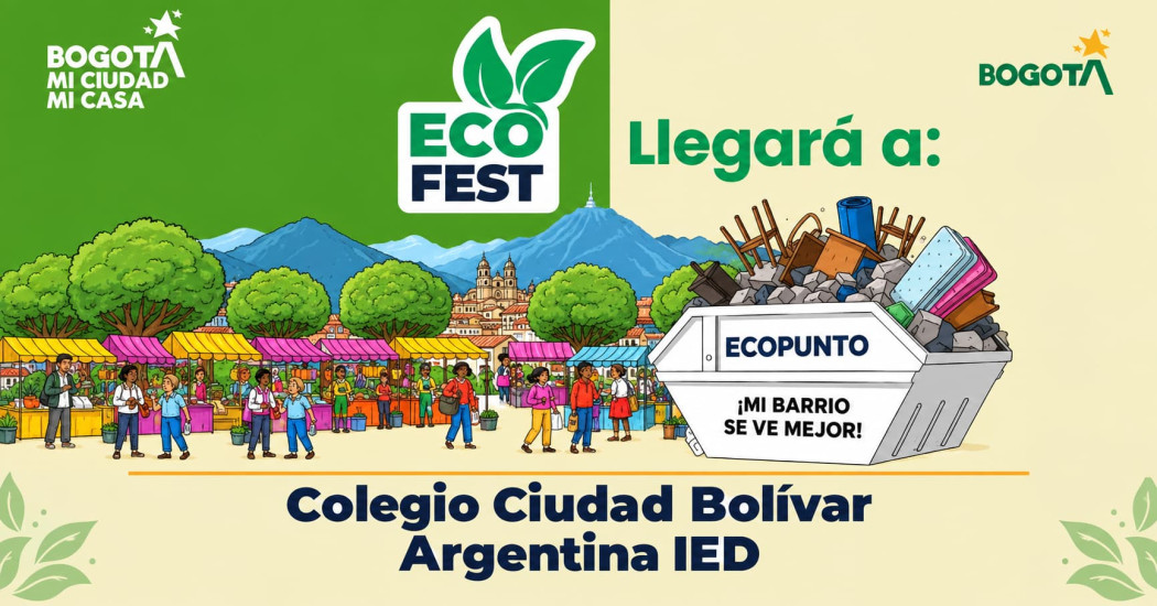 Imagen de invitación a asistir al EcoFest en Ciudad Bolívar, al sur de Bogotá.