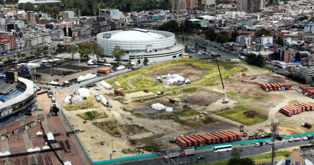 Foto aérea del terreno, donde se construirá el nuevo estadio de Bogotá, el Nemesio Camacho El Campín.