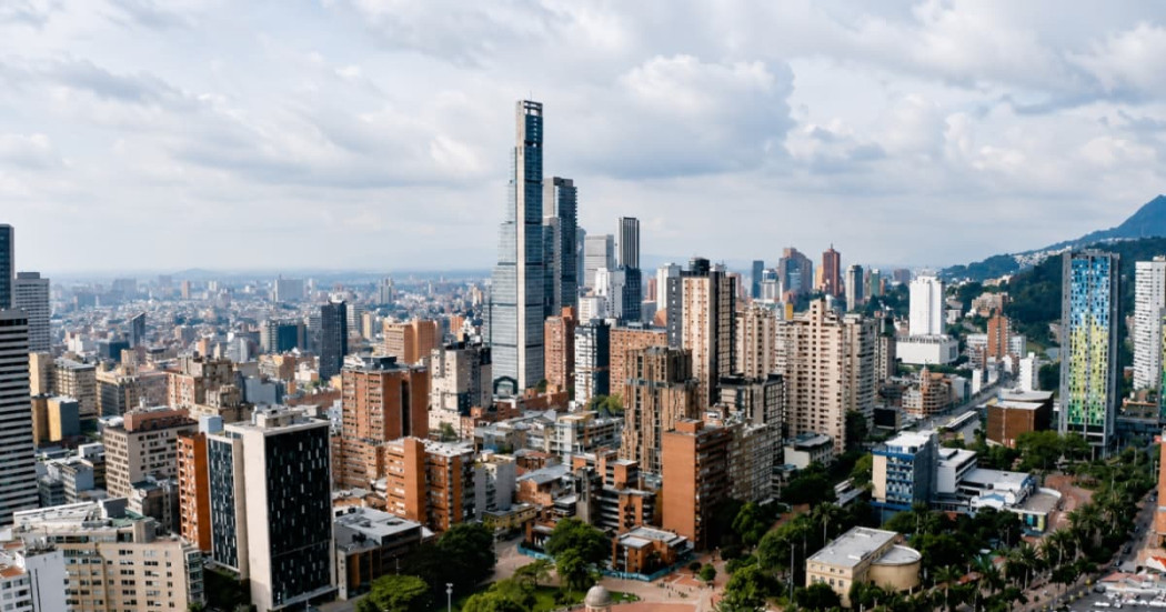 Foto panorámica del centro de Bogotá.