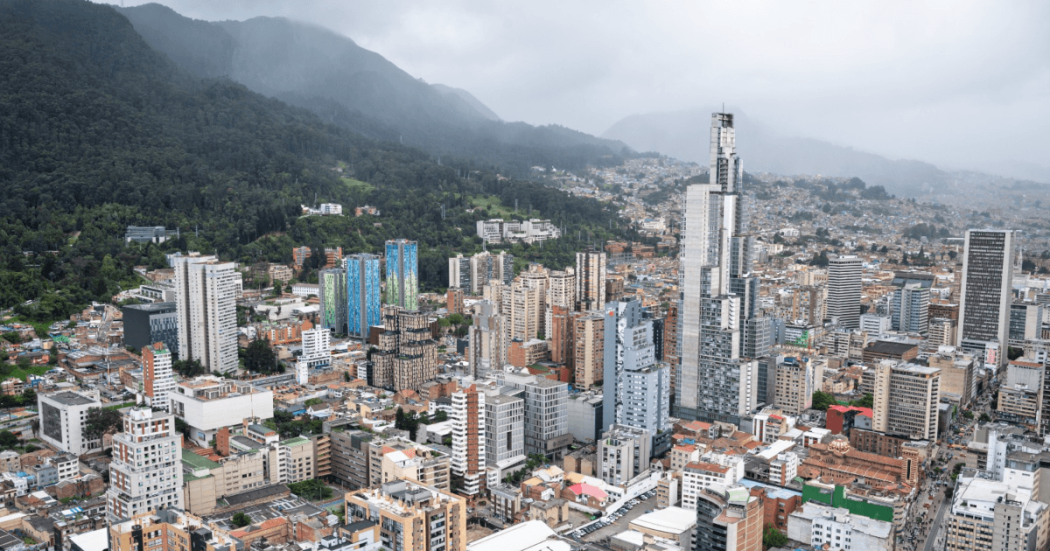 Foto panorámica de Bogotá y vista del centro de la ciudad