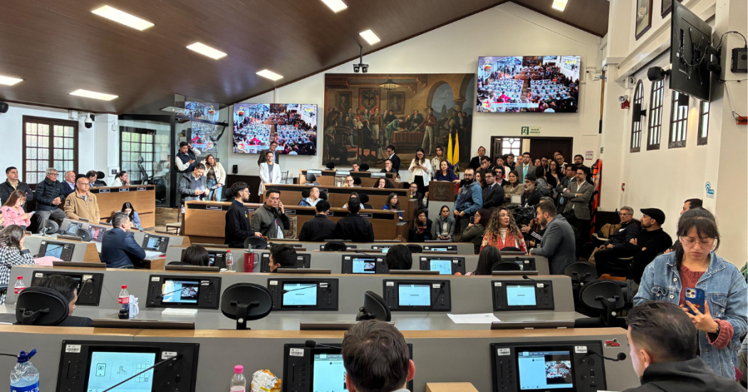 Foto del Consejo de Bogotá en un debate 