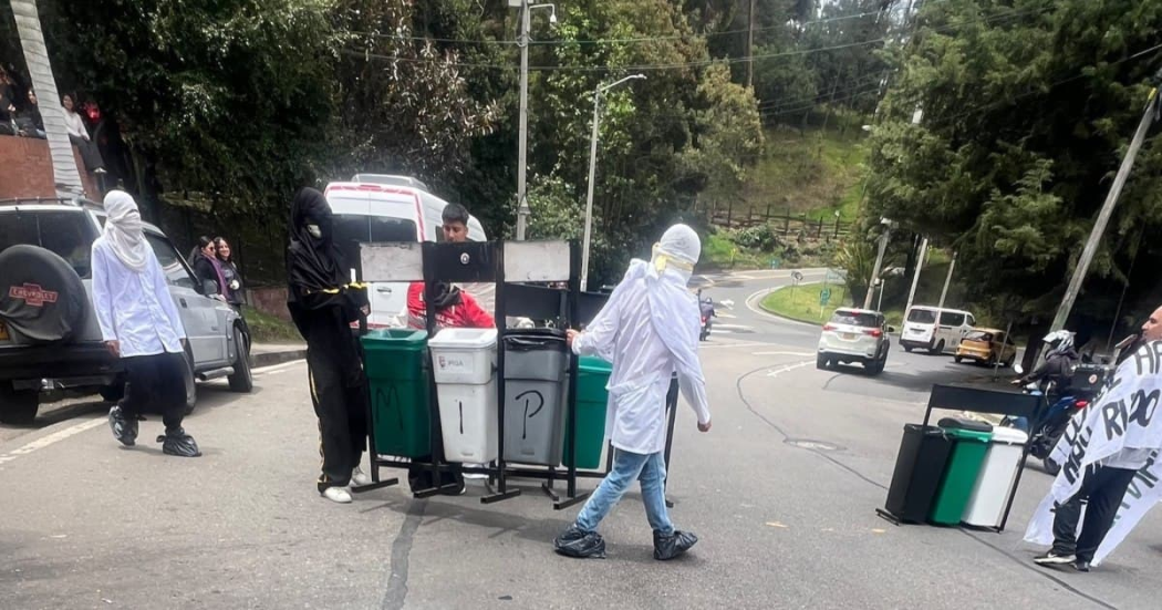 Foto de una manifestación en Bogotá 