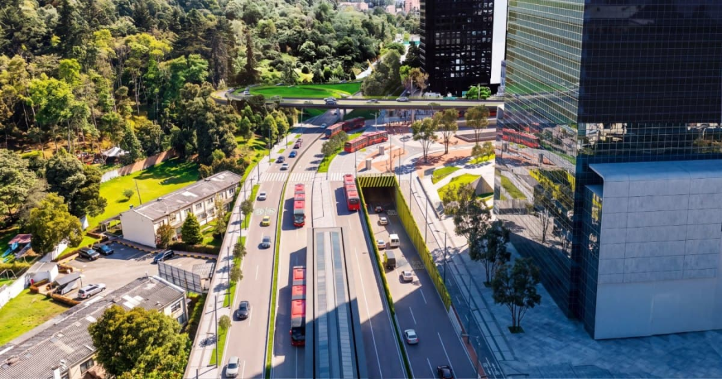 Render del nuevo puente de la calle 100