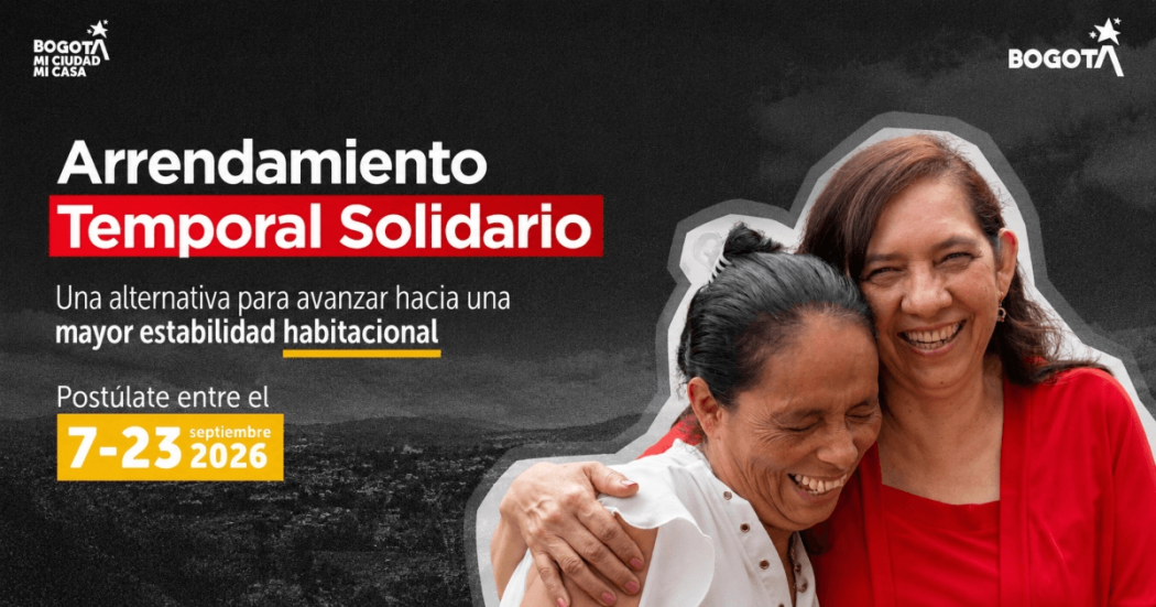 Imagen gráfica con el texto: arrendamiento temporal solidario una alternativa para avanzar hacia una mayor estabilidad habitacional 