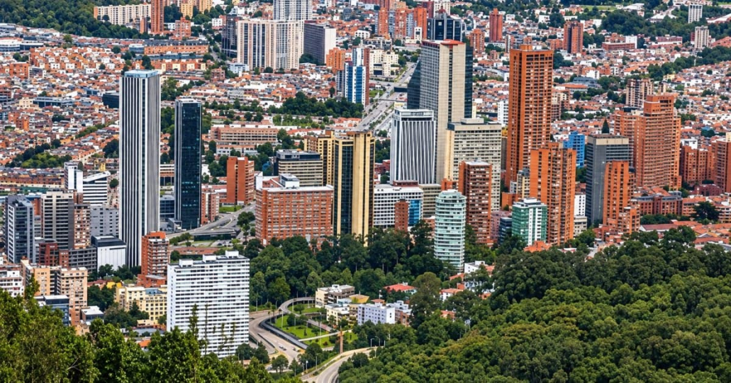 Foto panorámica de Bogotá.