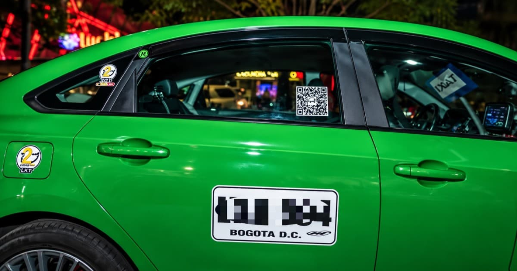 Foto de un taxi en Bogotá