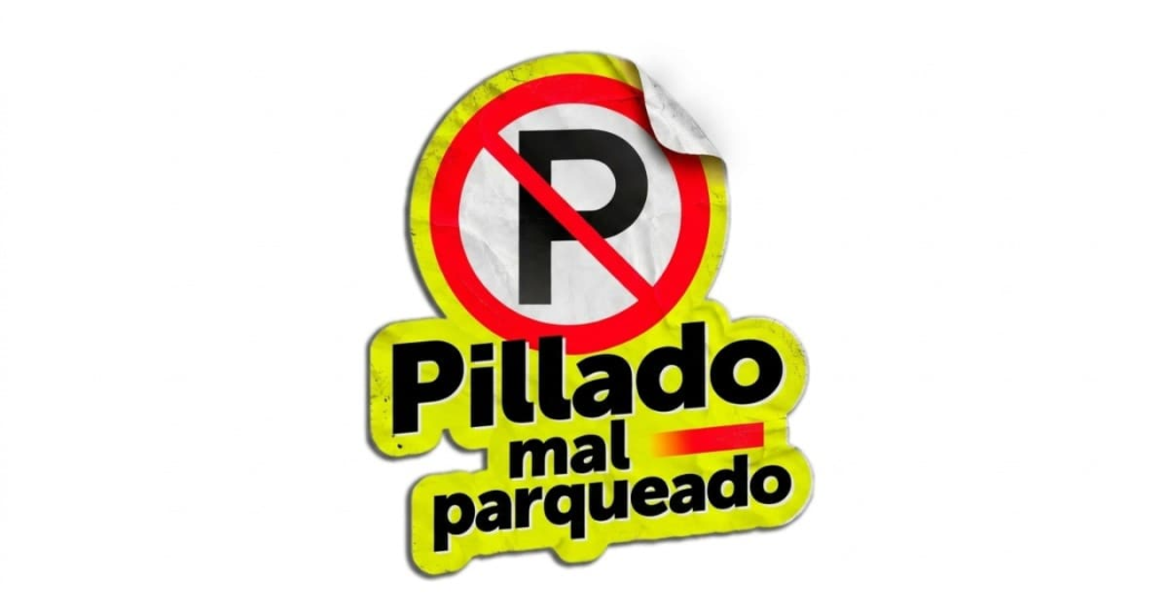 Logo de Pillado Mal Parqueado campaña de Secretaría de Movilidad