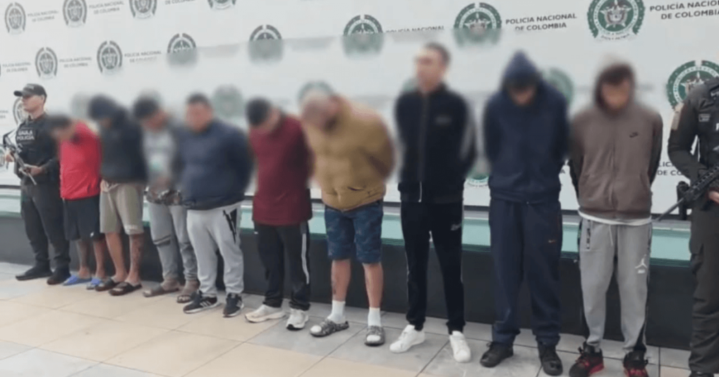 Nueve de los veinte capturados por extorsión en Bogotá