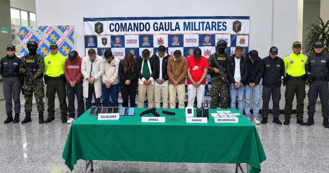 diez de los 11 capturados, presuntos integrantes de Los Pinchallantas.