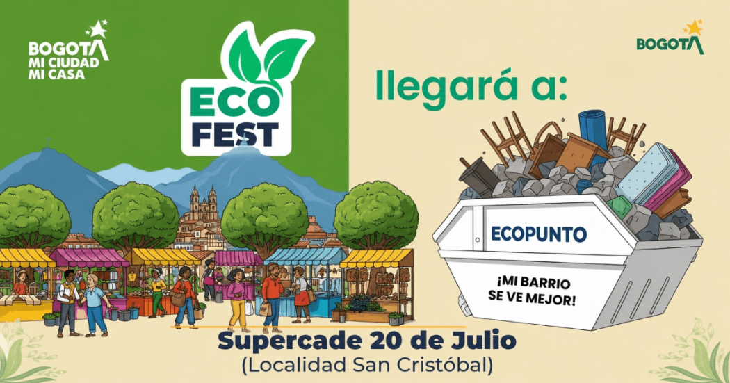 Imagen gráfica con el texto: EcoFest llegará a SuperCADE 20 de Julio 