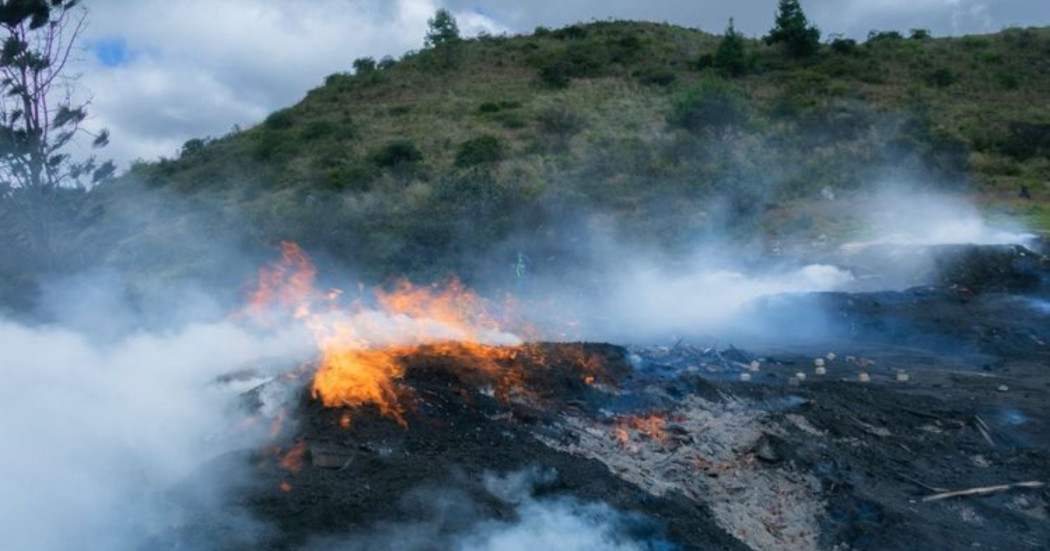 Quema forestal en Cundinamarca