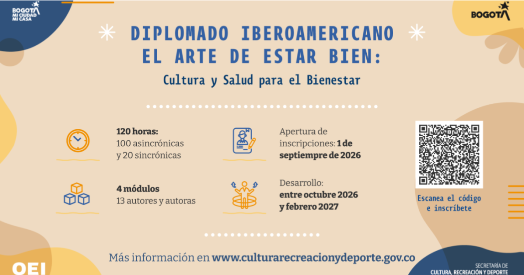 Imagen del cartel promocional del diplomado de fondo rosado.