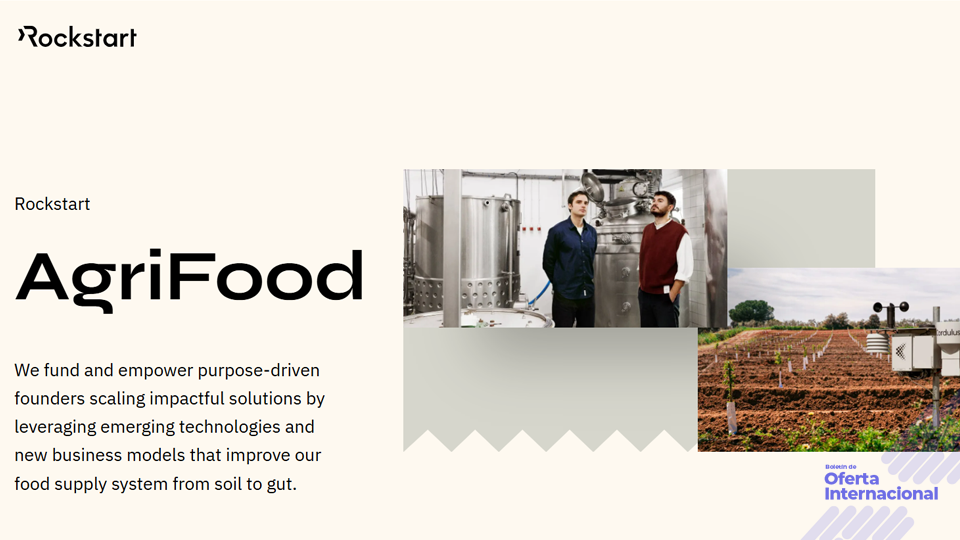 Rockstart AgriFood apoya startups agritech y foodtech
