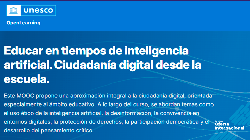 Curso UNESCO sobre inteligencia artificial y ciudadanía digital