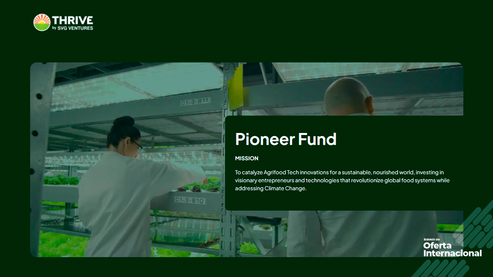 Pioneer Fund invierte en startups AgTech y FoodTech