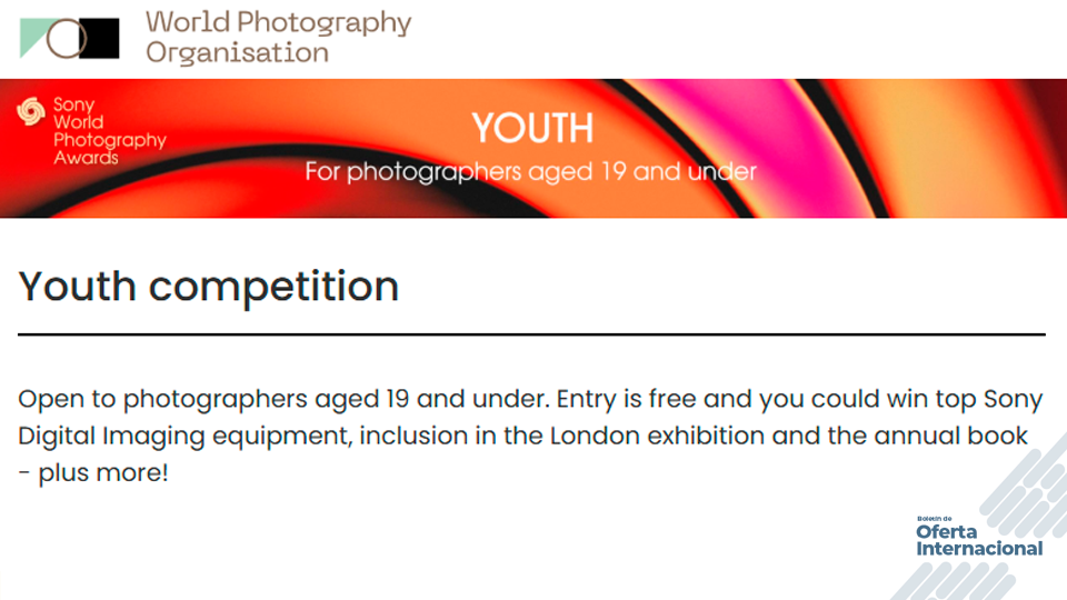 Concurso internacional de fotografía para jóvenes de hasta 19 años