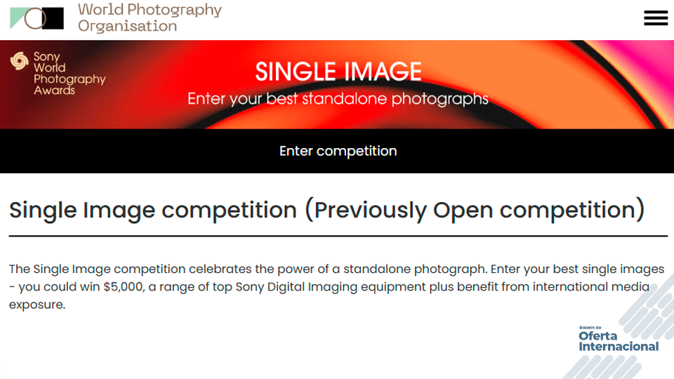 Concurso internacional para fotógrafos con premio de USD 5.000