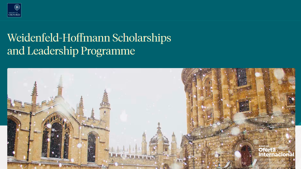 Universidad de Oxford ofrece becas internacionales de posgrado