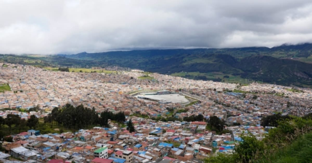 Foto panorámica de la localidad de Usme en Bogotá 