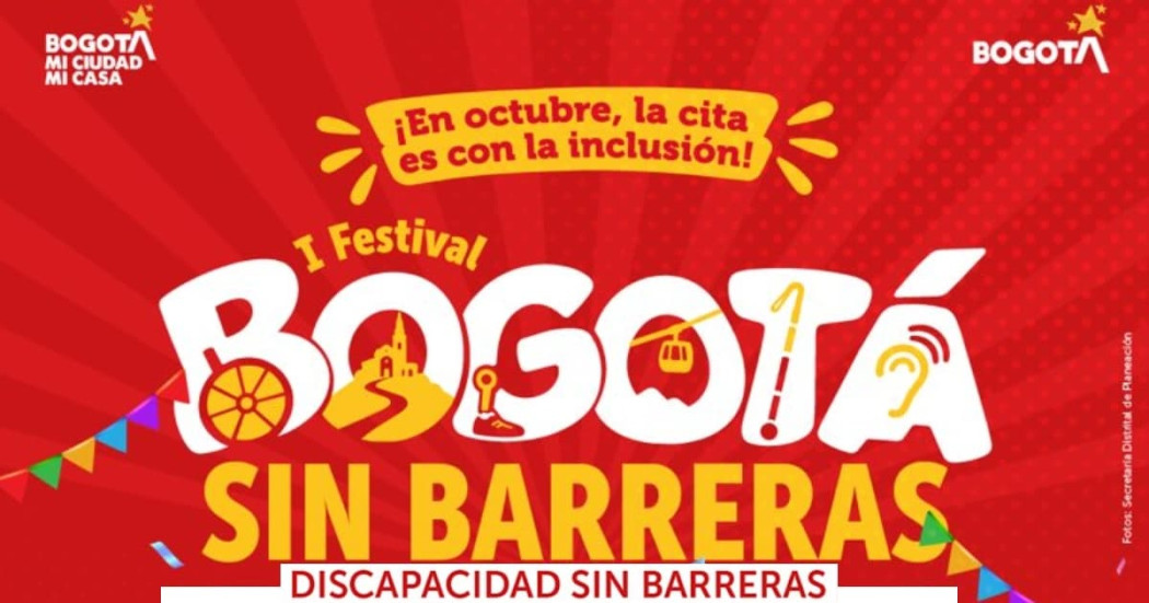 Foto de invitación del primer 'Festival Bogotá Sin Barreras, Discapacidad Sin Barreras'.