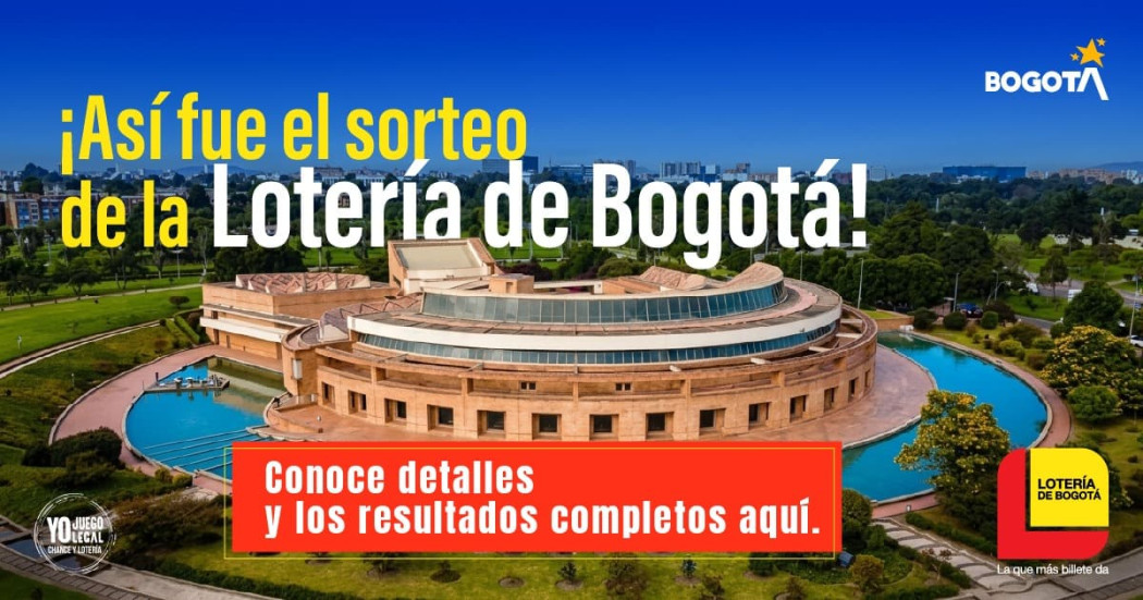 Pieza gráfica sobre la Lotería de Bogotá.