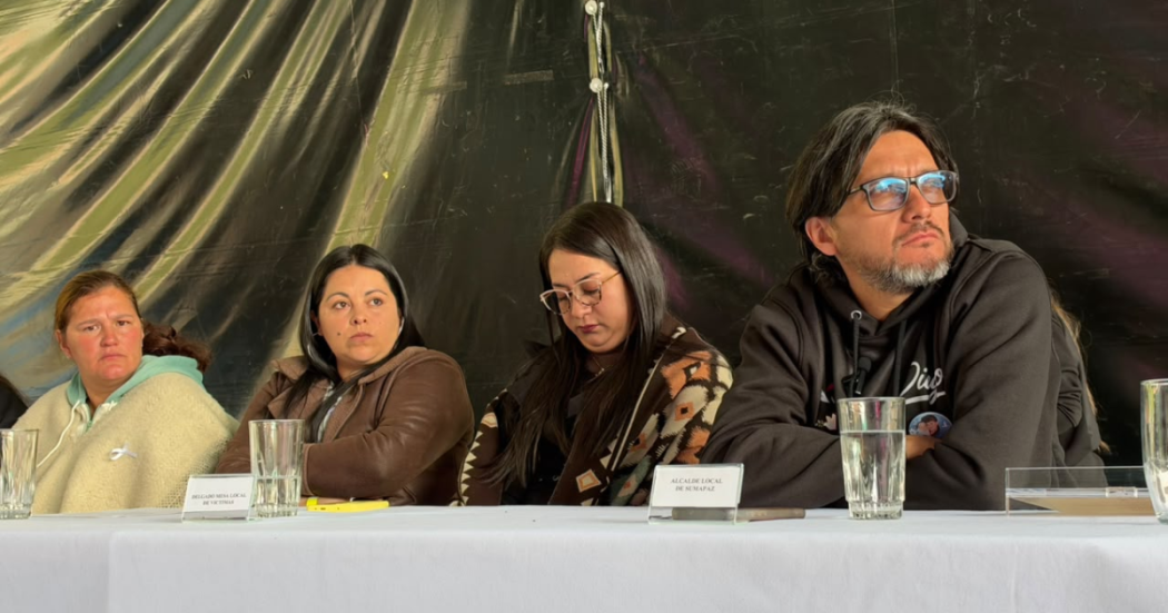 Foto de cuatro funcionarios de la localidad de Sumapaz 