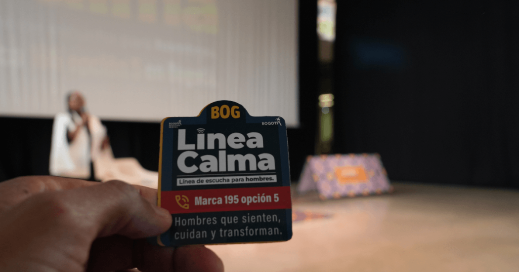 Imagen gráfica con texto Línea Calma- Línea 195 - opción 5