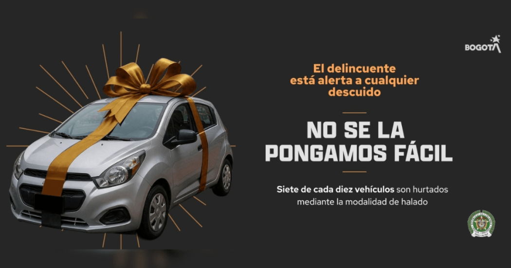 Pieza de la campaña 'No se la pongamos fácil', con la figura de un carro con un moño de regalo.