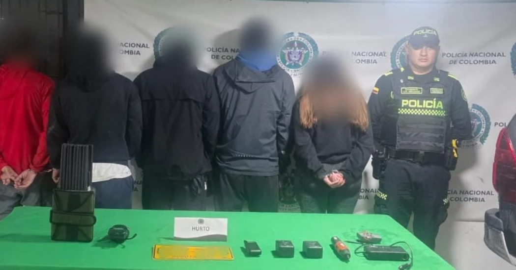 Foto de capturados en Bogotá