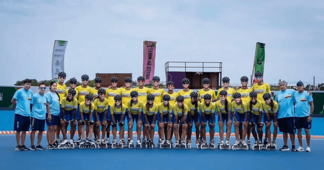 Selección Colombia de Patinaje de Velocidad, que arranca su participación en el Campeonato Mundial en Paraguay. Son 28 deportistas y de ellos, 13 son del Equipo Bogotá.