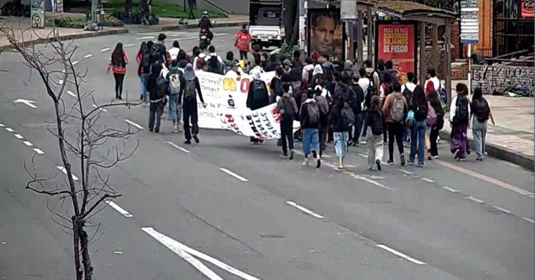 Foto de una manifestación en Bogotá 
