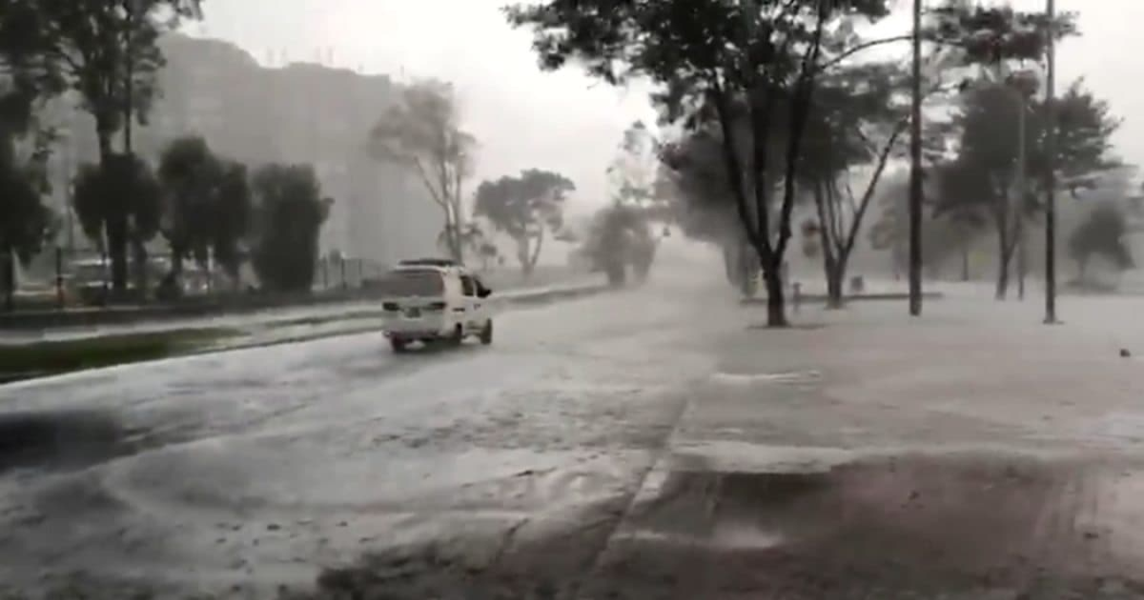 Foto de lluvias presentadas en Bogotá 