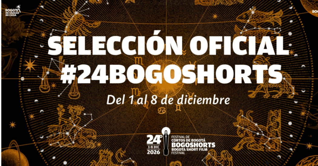 Imagen de afiche oficial en letras Selección Oficial del #24BOGOSHORTS 